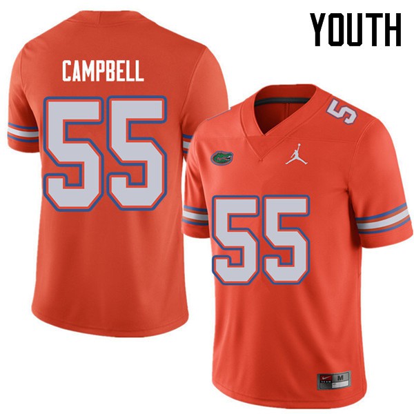 Jordan Brand Youth #55 Kyree Campbell Florida Gators College Football Jerseys Orange
